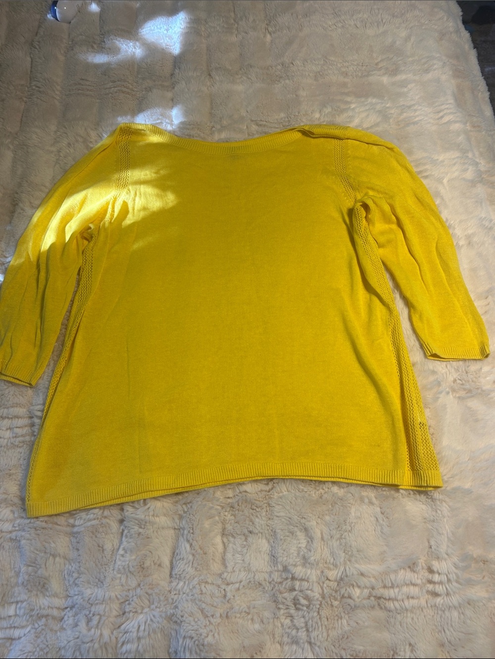 Talbots Yellow Knit Crewneck Sweater